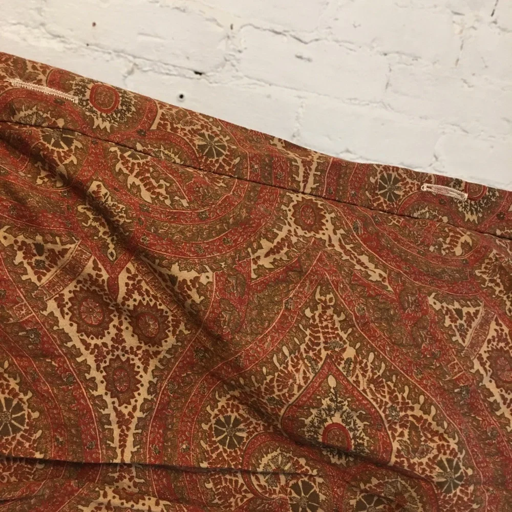 Restoration Hardware cotton medallion print duvet cover red queen size